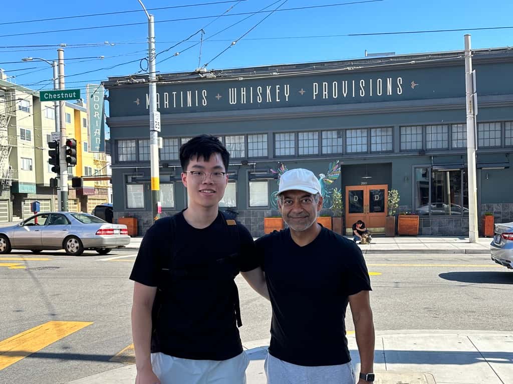 Mark Rachapoom with Naval Ravikant in San Francisco